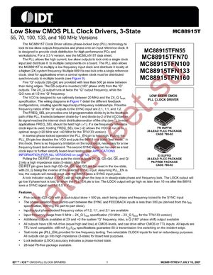 MC88915TEI160 datasheet  